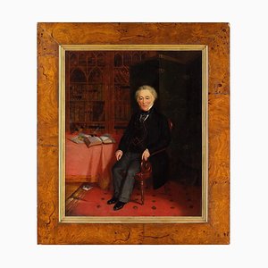 English School, Portrait of a Distinguished Gentleman, 19th-Century, Oil on Canvas, Framed