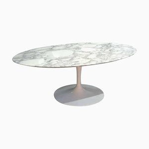 Oval Calacatta Tulip Table by Eero Saarinen for Knoll International