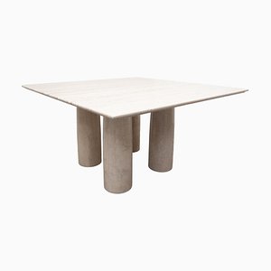 Mesa de comedor Colonnade de travertino de Mario Bellini para Cassina, años 70