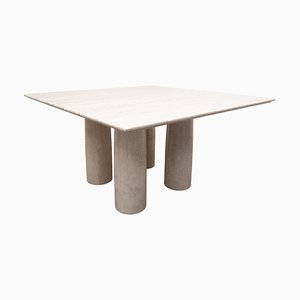 Travertine Colonnade Dining Table by Mario Bellini for Cassina, 1970s