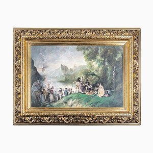Ausschiffung auf die Insel Cythera Gemälde im Stil von Jean Antoine Watteau