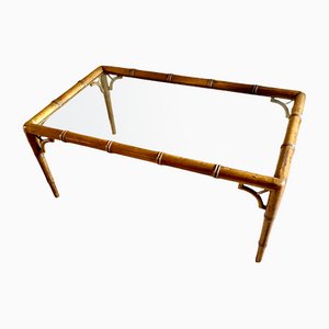 Glass and Bamboo Coffee Table