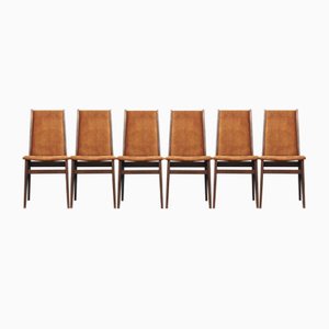 Danish Beech Chairs, 1960s, Set of 6