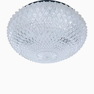 Large Crystal Glass Ceiling or Wall Light Sconce by Limburg, 1960s
