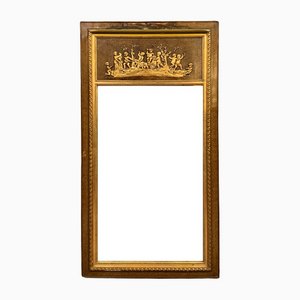 Napoleon III Lacquered and Gilded Wood Trumeau Mirror, 1880s