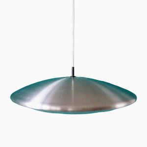 Space Age Silver Diskos Pendant Lamp by Jo Hammerborg for Fog & Mørup, Denmark, 1960s