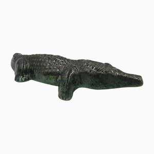 Zoomorphic Ceramic Crocodile from Potiers Daccolay