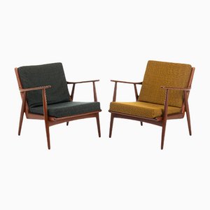 Danish Teak Easy Chairs, Set of 2