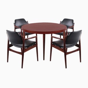 Esszimmer Set Tisch und Stühle von Arne Vodder für Sibast, 1960er, 5er Set