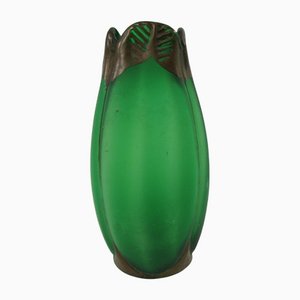 Art Deco Glass Paste Tulip Vase