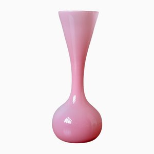 Bohemian Pink Glass Vase
