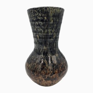 Vintage Boho Chic Stoneware Brutalist Vase, 1960s