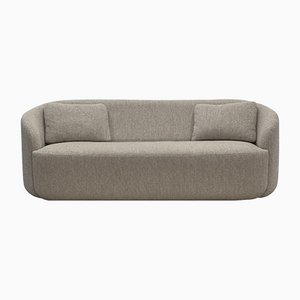 Curved Cottonflower Sofa in Quinoa Fabric by Kabinet