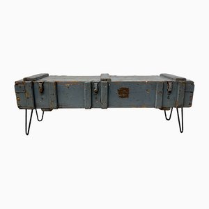 Vintage Industrial Coffee Table Storage Box