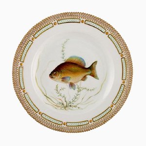 Hand-Painted Porcelain Fauna Danica Fish Plate from Royal Copenhagen