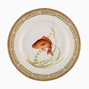 Assiette à Poisson Danica en Porcelaine Peinte à la Main de Royal Copenhagen