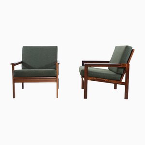 Rosewood Wooden Capella Armchairs by Illum Wikkelsø, Set of 2