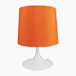 Tischlampe aus Steingut in Orange & Weiß von Rosenthal, 1970er