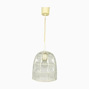 Mid-Century Iron and Bubble Glass Pendant Lamp by Glashütte Limburg, 1960s