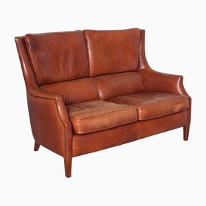 Large Brown Leather Tessa Sofa from Bendic