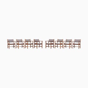 Chaises de Salle à Manger par Hans J. Wegner pour Getama, Danemark, 1950s, Set de 8