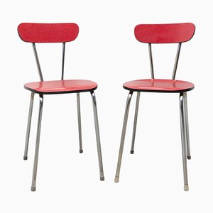 Chaises de Café en Formica Coloré, Tchécoslovaquie, 1960s, Set de 2