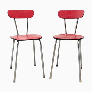 Colored Formica Cafe Chairs, Czechoslovakia, 1960s, Set of 2