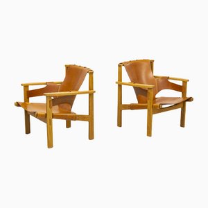 Trienna Lounge Chairs by Carl-Axel Acking for Nordiska Kompaniet, Set of 2