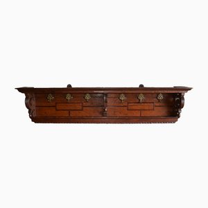 Antique Oak Coat Rack