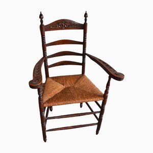 Antique Oak Farmer's Chair