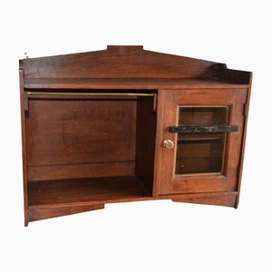 Antique Art Deco Oak Bible Cabinet