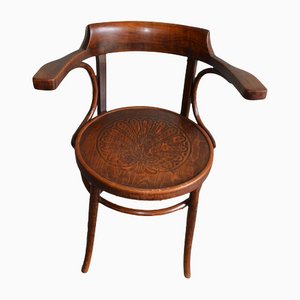 Antique Oak Office Chair from Thonet