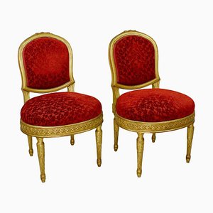 Louis XVI Salon Chairs, France, 1860, Set of 2