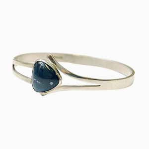 Brazalete de piedra azul de plata de Victor Jansson, Suecia, 1966