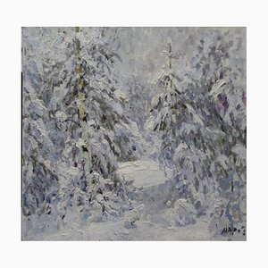 Georgij Moroz, Winter in the Forest, 1996, Oil on Canvas