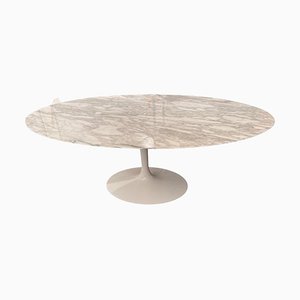 Tulip Arabescato Oval Table by Eero Saarinen & Knoll International