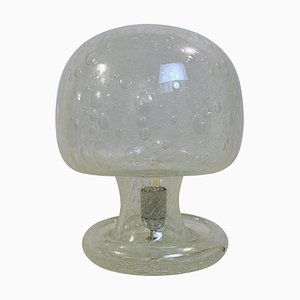 Lámpara de mesa Mid-Century moderna de vidrio, años 60