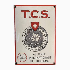 Enamel TCS Touring Club Switzerland Sign