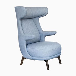 Monocolor Dino Armchair in Blue Fabric Upholstery by Jaime Hayon