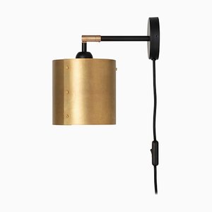 Brass Svep Wall Lamp from Konsthantverk