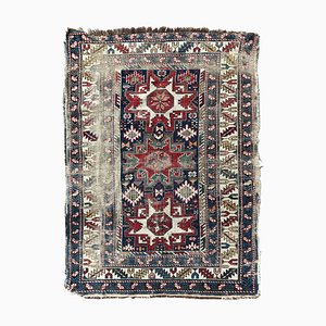 Tapis Lesgui Caucasien Chirwan Antique Vieilli