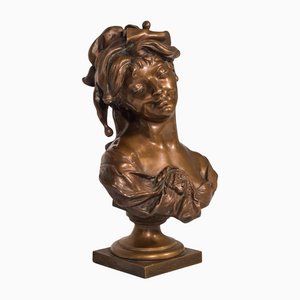 Bronze Bust of a Lady by Jacques Marin