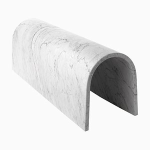 Galleria Special Edition Sculpture or Bench in White Carrara Marble by Ron Gilad for Salvatori