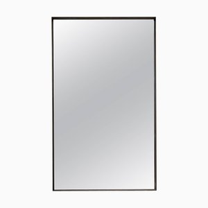 Specchio rettangolare con cornice in ottone brunito per Salvatori