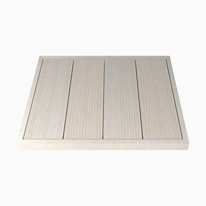 Filo Raised 4 108 Shower Tray in Bamboo Texture Crema d'Orcia Stone from Salvatori