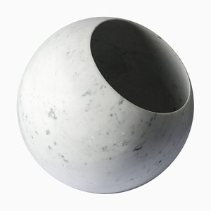 Lampadaire Sphérique Urano 50 en Marbre de Carrare Blanc par Elisa Ossino pour Salvatori