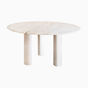 Love Me, Love Me Not Round Dining Table in Rosa Portogallo Marble from Salvatori