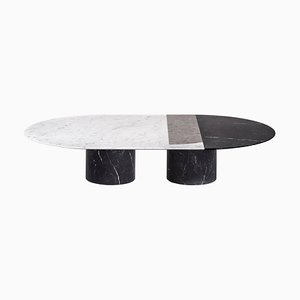 Proiezioni Coffee Table in Black, White, & Gray Marble by Elisa Ossino for Salvatori