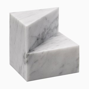Kilos Cube Paperweight in White Carrara Marble by Elisa Ossino for Salvatori