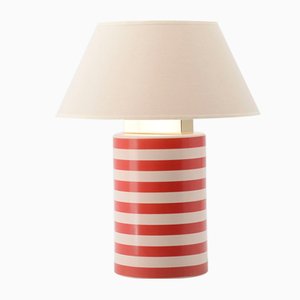 Small Red & Ivory Bolet Table Lamp by Eo Ipso Studio